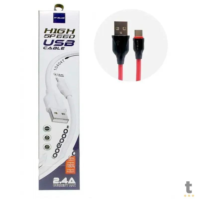 Cabo de Dados V8 Micro USB IT-Blue 2.4A 2mts High Speed - LE-10404V Truedata